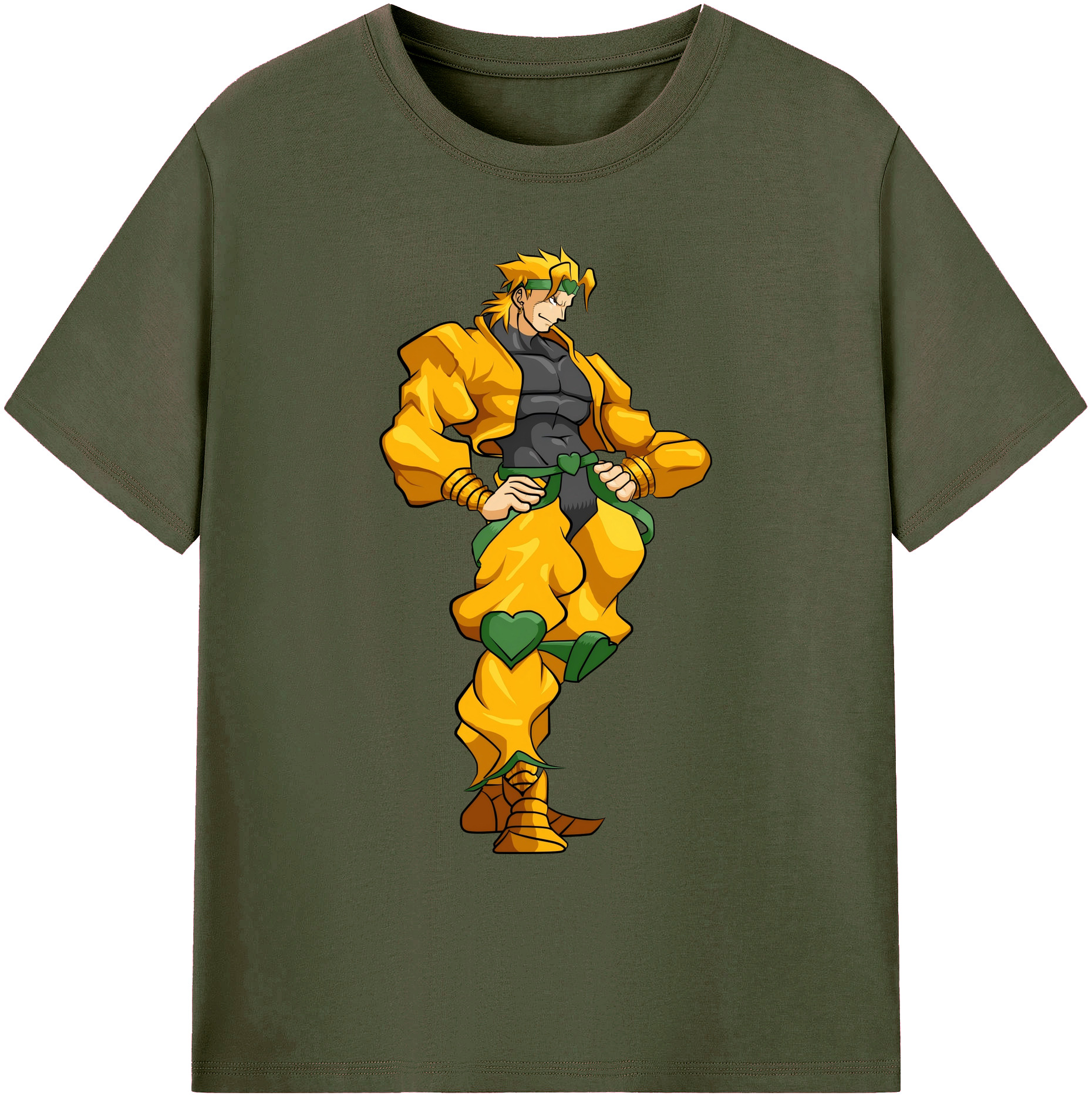 （画像用） ジョジョの奇妙な冒険 ディオ?ブランドー JoJo's Bizarre Adventure Dio Brando 綿100％ メンズ半袖Tシャツ｜肌触りやわらか＆通気性